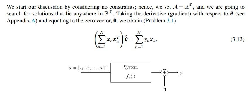 Prove the least squares optimal solution for the | Chegg.com
