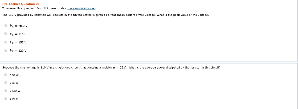 Solved Pre-Lecture Question 05 To answer this question, | Chegg.com