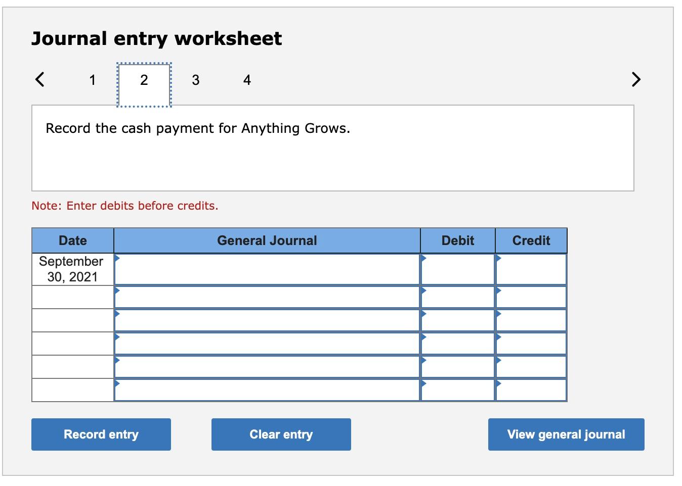 Solved Journal entry worksheet Record the cash | Chegg.com