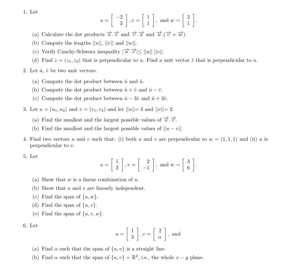 Solved 1 Let 13 1 And W 1 A Calculate The Chegg Com