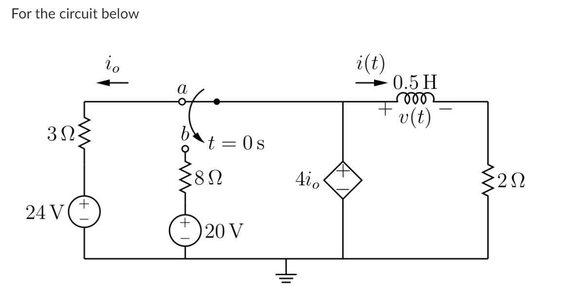 Solved Find the initial inductor current i(0) Find the