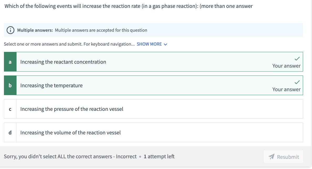 Solved Which of the following events will increase the | Chegg.com
