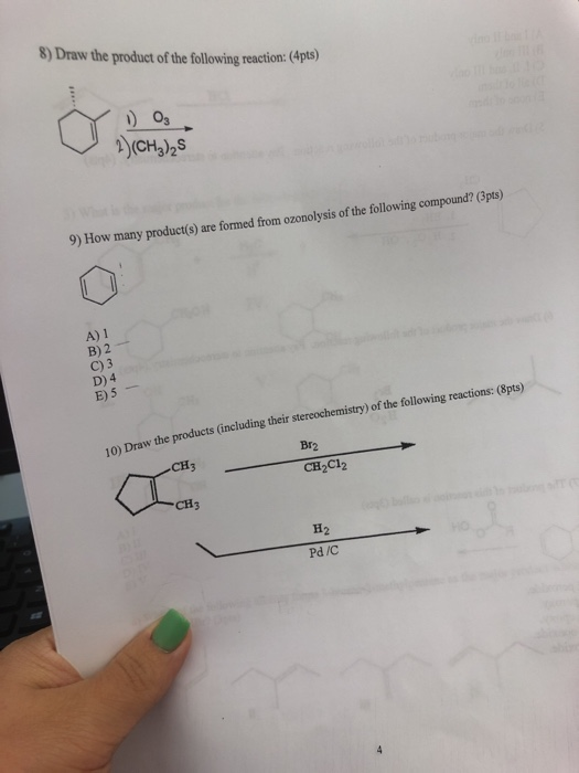 Solved 3) What is the major product for the following | Chegg.com