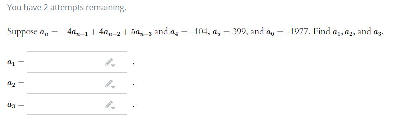 Solved You have 2 attempts remaining. Write down the first | Chegg.com
