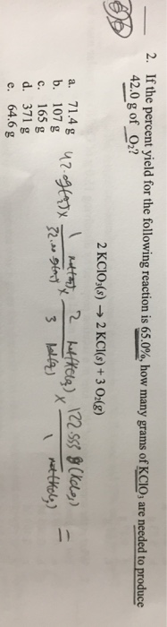 Solved If The Percent Yield For The Following Reaction Is | Chegg.com