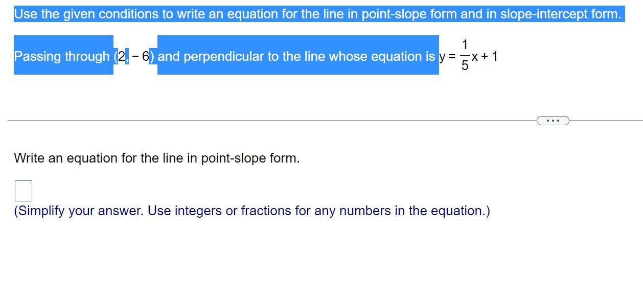 Solved Use the given conditions to write an equation for the | Chegg.com