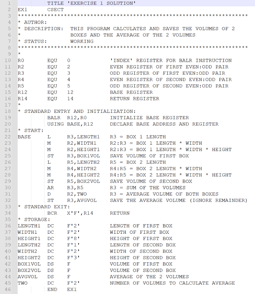 Answer in IBM System 370 assembler language. Chegg