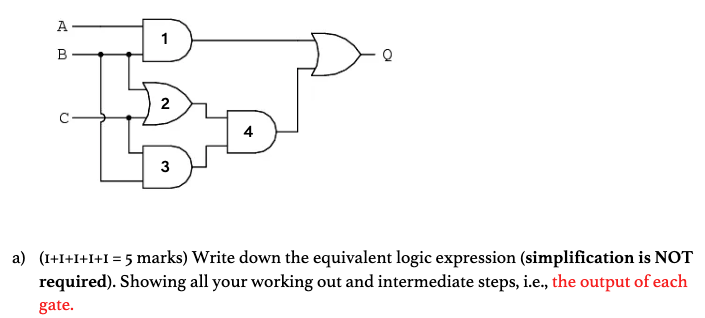 Solved a) (I+I+I+I+I=5 marks) Write down the equivalent | Chegg.com