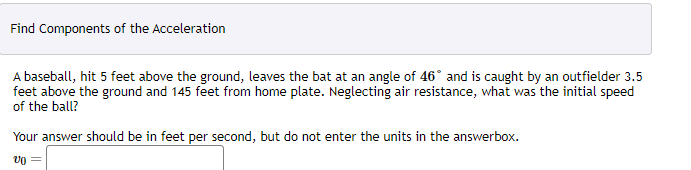 Solved Find Components of the Acceleration A baseball, hit 5 | Chegg.com