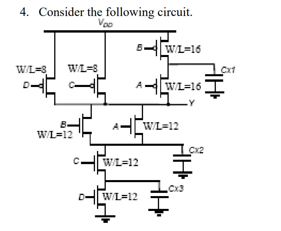 4. consider the following circuit. w/l=