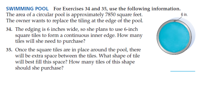 Solved SWIMMING POOL For Exercises 34 and 35, use the | Chegg.com