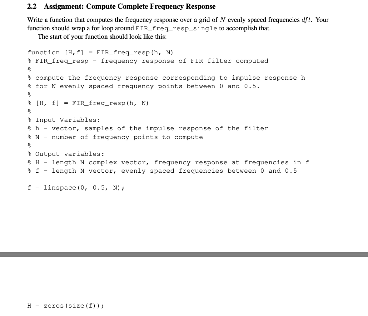 2 Compute the Frequency Response Equation (2) shows | Chegg.com image.
