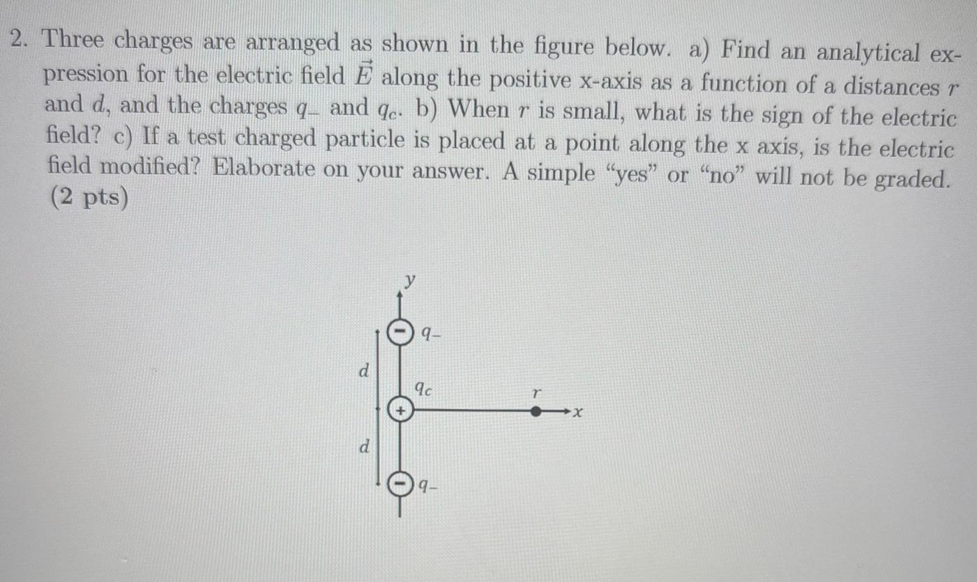 Solved Three Charges Are Arranged As Shown In The Figure | Chegg.com