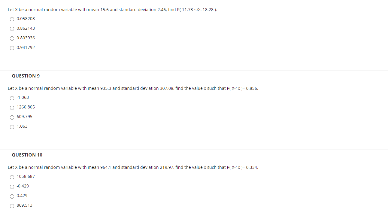 Solved Let X be a normal random variable with mean 15.6 and | Chegg.com