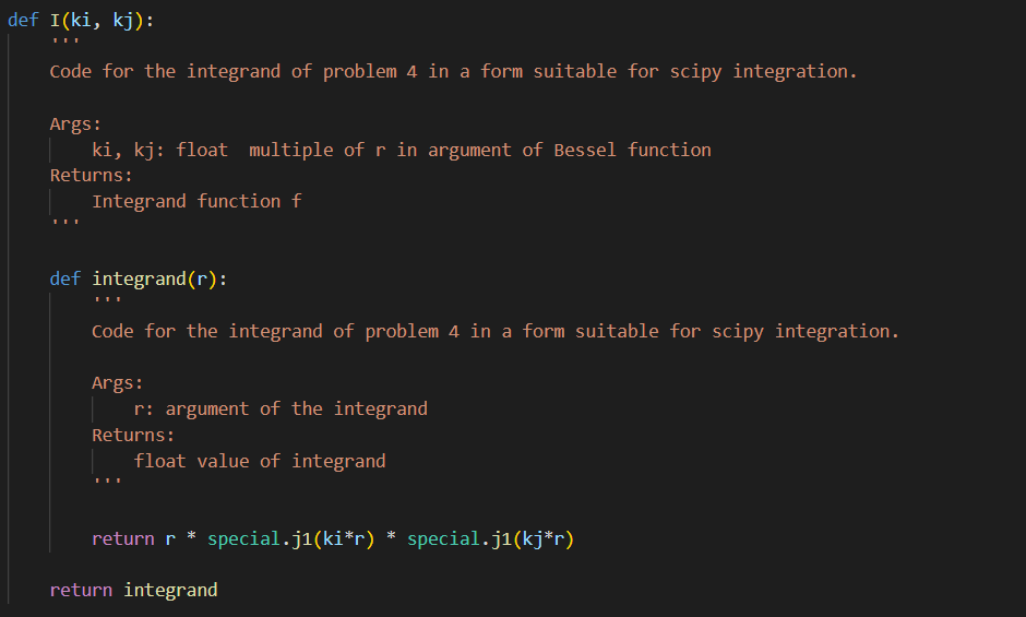 3) (More on special functions and scipy.