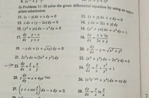 Solved In Problems 11-30 solve the given differential | Chegg.com