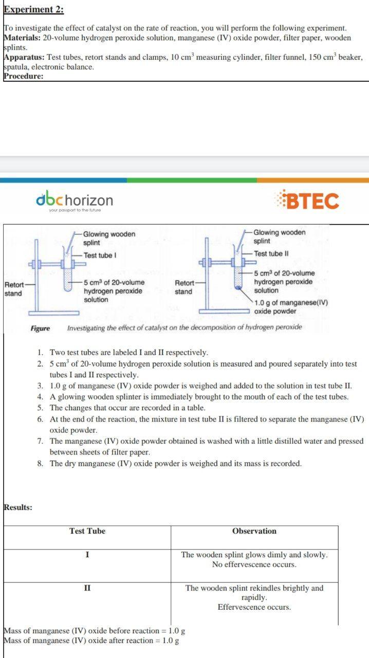 Manganese Dioxide And Hydrogen Peroxide Burning Splint Test : Factors That Affect the Chemical Reaction Rate Archives ... - Oxygen is odorless, colorless and test less.