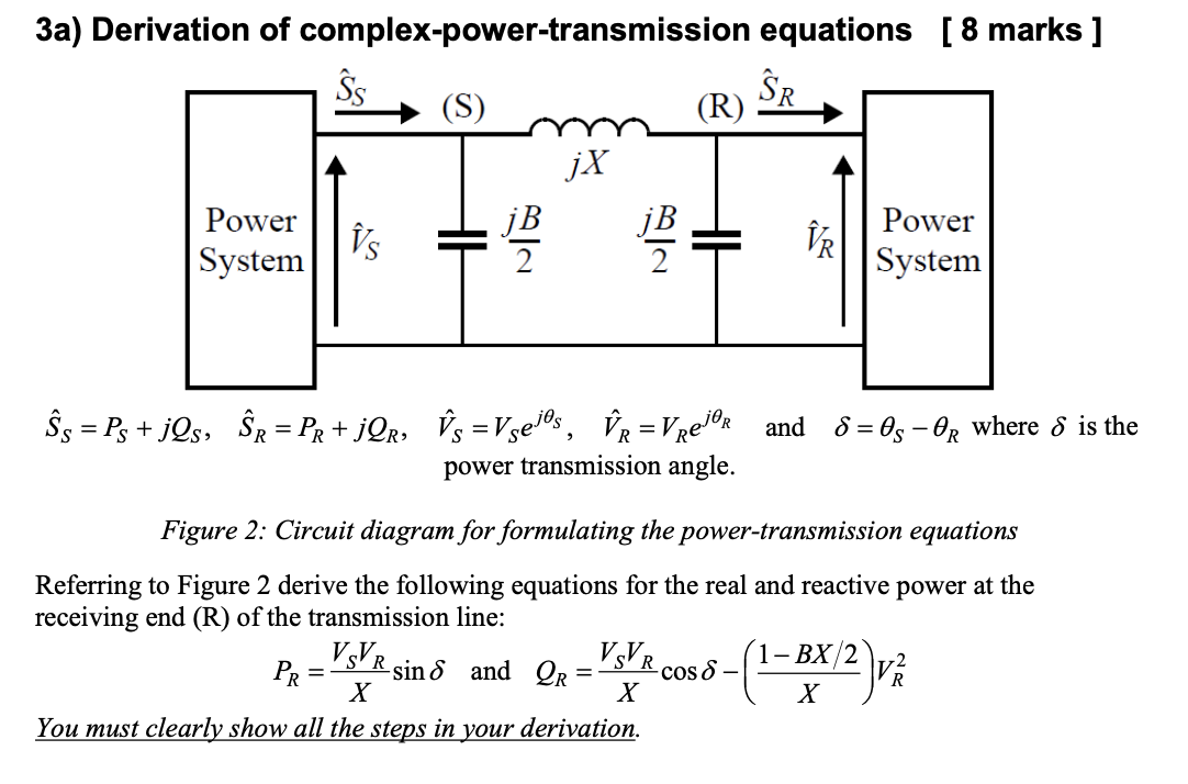 3a Derivation Of Complex Power Transmission Chegg Com