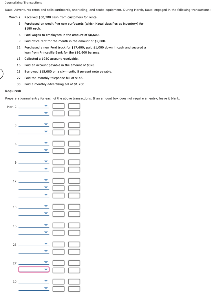 solved-journalizing-transactions-kauai-adventures-rents-and-chegg