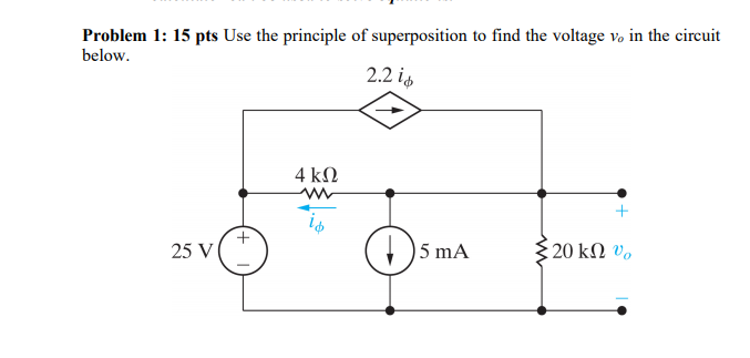 Solved Problem 1: 15 pts Use the principle of superposition | Chegg.com