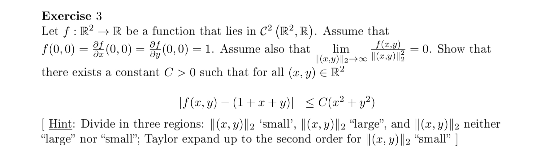 Solved Exercise 3 Let F R2 R Be A Function That Lies In