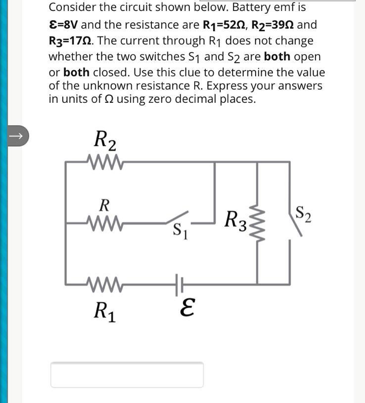 Solved Consider the circuit shown below. Battery emf is E=8V
