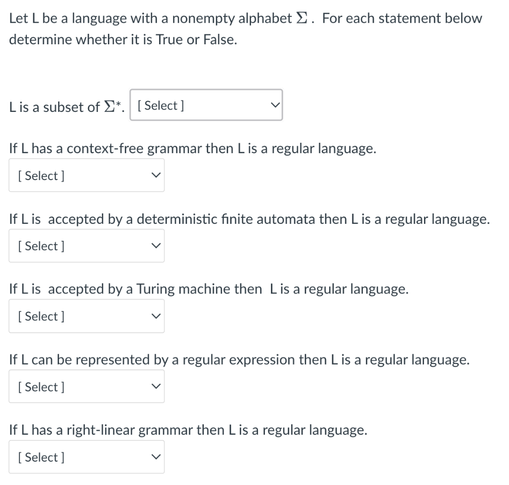 Solved Let L Be A Language With A Nonempty Alphabet . For | Chegg.com