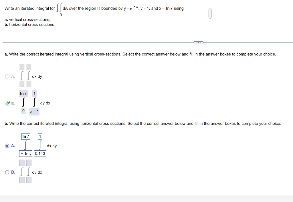 Solved Write An Iterated Integral For ∬RdA Over The Region R | Chegg.com