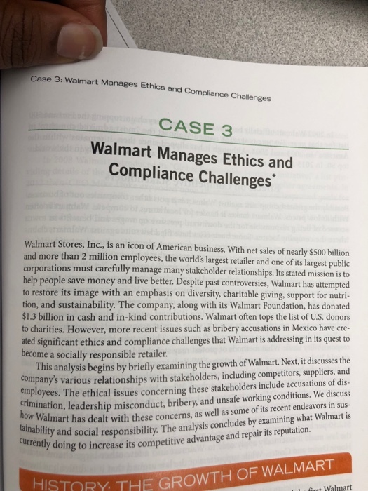 Case 3 Walmart Manages Ethics and Compliance