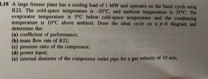 Solved Refrigeration/heat pump 179 (1) mass flow rate of | Chegg.com