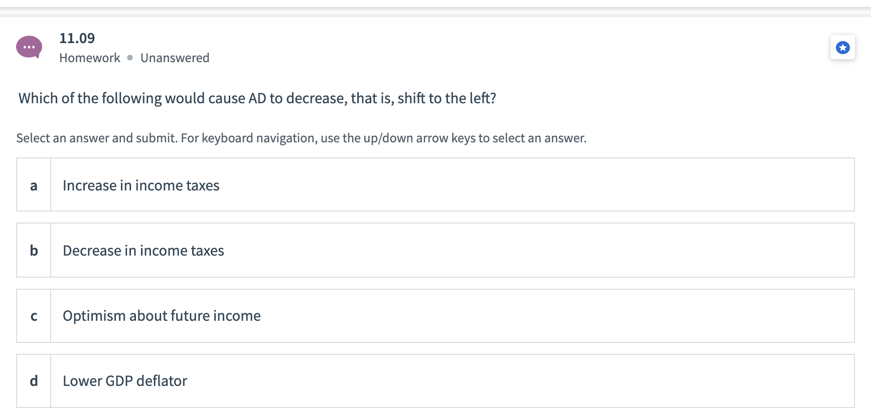 Solved 11.01 Homework • Unanswered A decrease in consumer | Chegg.com