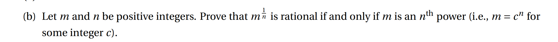 Solved (b) Let m and n be positive integers. Prove that mñ | Chegg.com