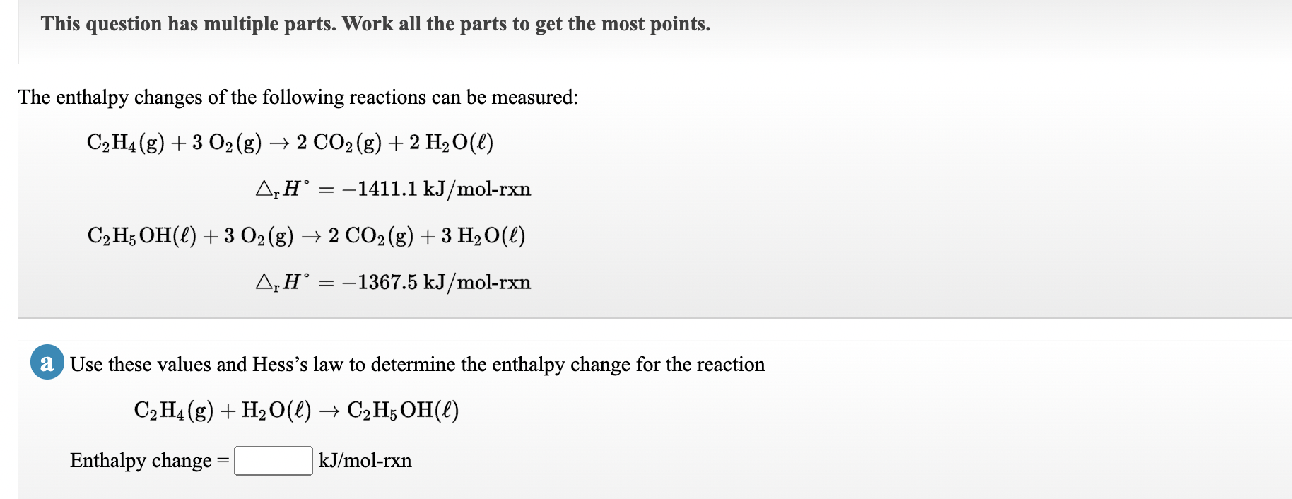 Solved This question has multiple parts. Work all the parts