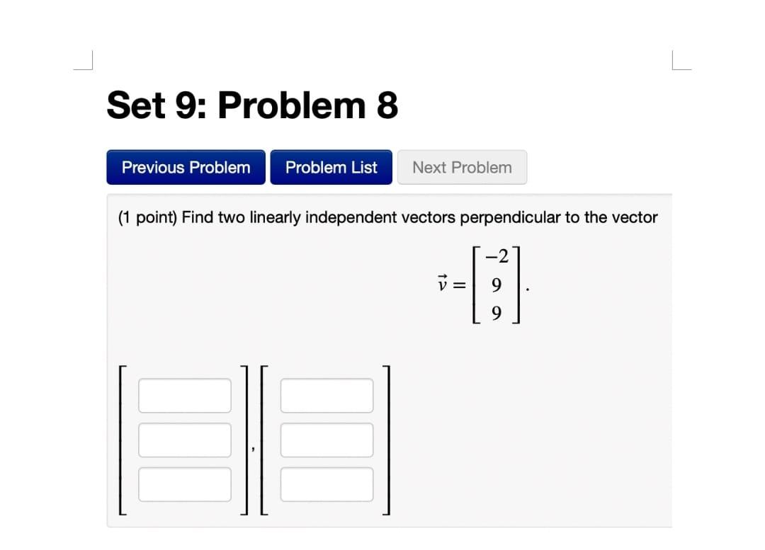Solved L Set 9: Problem 8 Previous Problem Problem List Next | Chegg.com