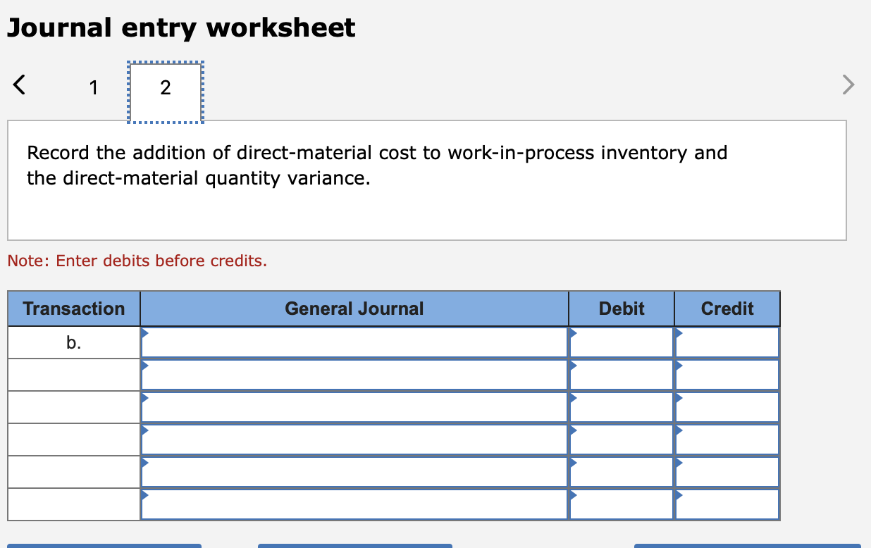 Solved Problem 1046 DirectMaterial Variances; Journal