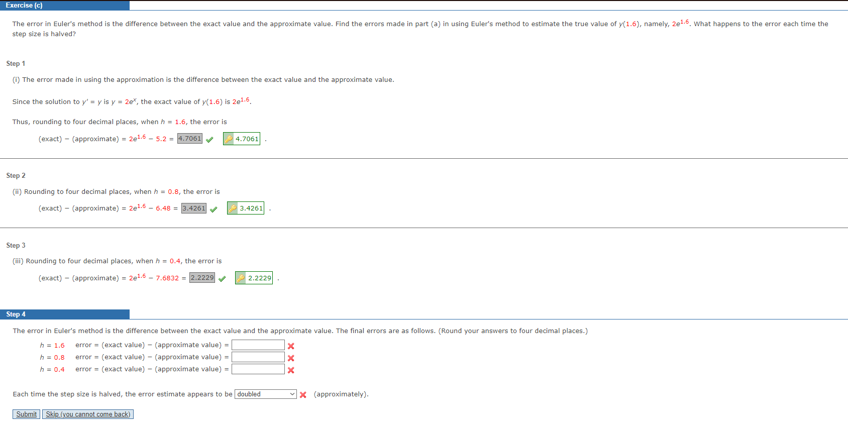 Solved (i) The error made in using the approximation is the | Chegg.com