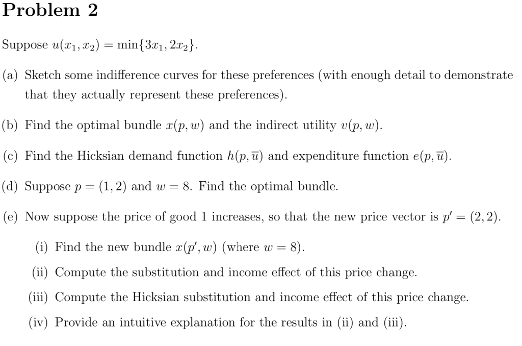 Problem 2 Suppose U 21 12 Min 3xi 2x2 A S Chegg Com