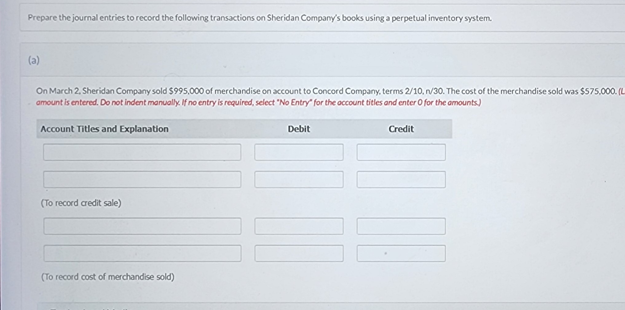 Solved Prepare the journal entries to record the following Chegg com