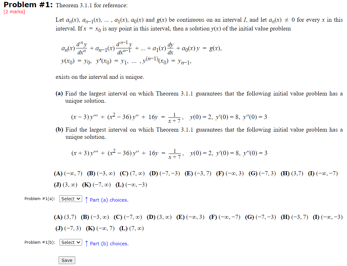 Solved Dr 1 D X Problem 1 Theorem 3 1 1 For Re Chegg Com