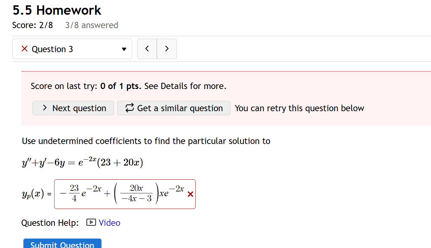 Solved Use undetermined coefficients to find the particular | Chegg.com