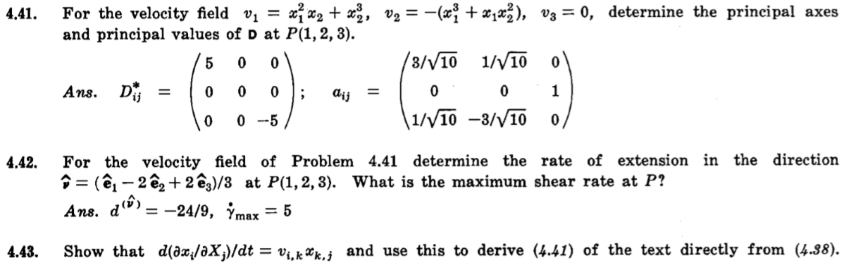 4 41 For The Velocity Field Vi X2 X V2 Chegg Com