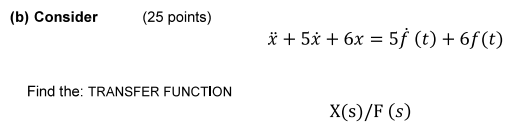 Solved B Consider 25 Points I 5 6x 5f T 6f Chegg Com