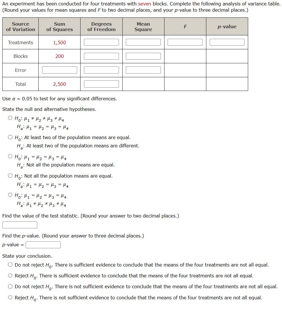 Solved An experiment has been conducted for four treatments | Chegg.com