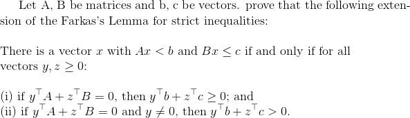 Solved Let A, B be matrices and b, c be vectors. prove that | Chegg.com