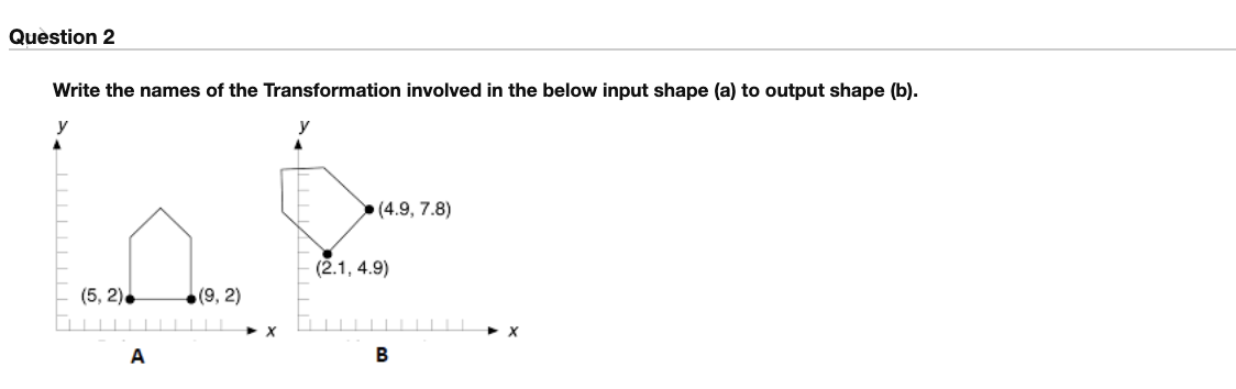 Solved Question 2 Write the names of the Transformation | Chegg.com