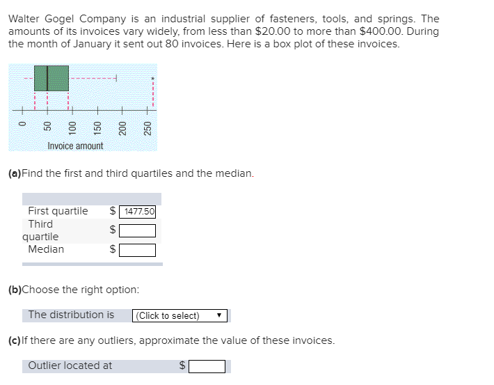 Solved Walter Gogel Company is an industrial supplier of