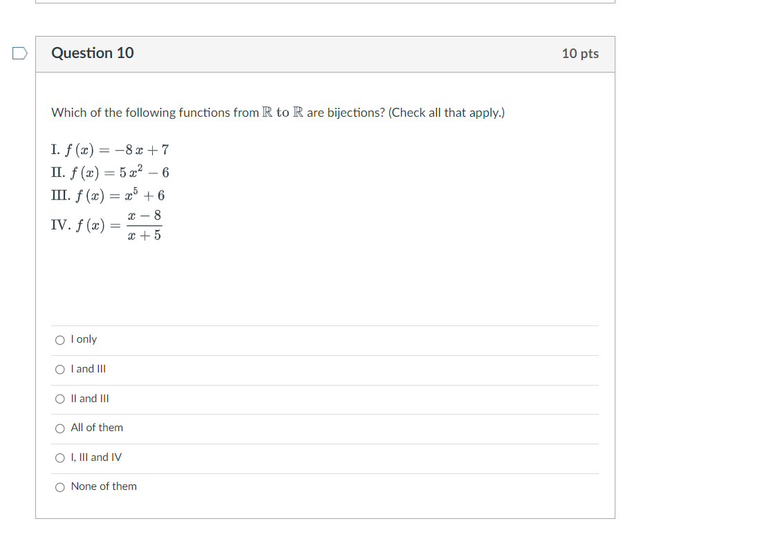 Solved Which of the following functions from R to R are | Chegg.com