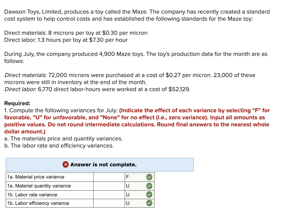 Solved Dawson Toys, Limited, produces a toy called the Maze.