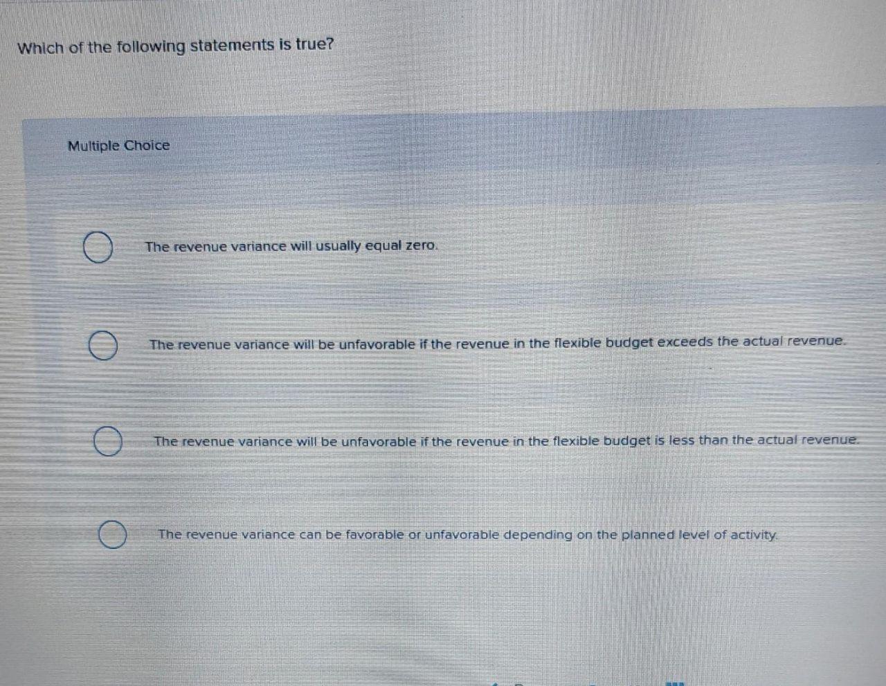 Solved Which of the following statements is true? Multiple | Chegg.com