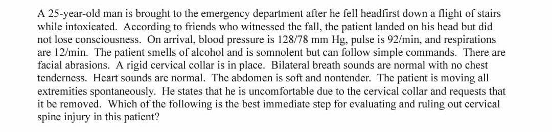 Solved A 25-year-old man is brought to the emergency | Chegg.com